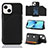 Custodia Lusso Pelle Cover Y05B per Apple iPhone 13 Nero