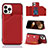 Custodia Lusso Pelle Cover Y05B per Apple iPhone 14 Pro Max Rosso