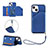 Custodia Lusso Pelle Cover Y06B per Apple iPhone 13 Blu