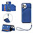 Custodia Lusso Pelle Cover Y06B per Apple iPhone 14 Pro Blu