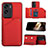 Custodia Lusso Pelle Cover YB1 per Huawei Honor 90 Lite 5G Rosso