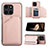 Custodia Lusso Pelle Cover YB1 per Huawei Honor X6a Oro Rosa