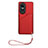 Custodia Lusso Pelle Cover YB1 per Oppo Reno10 Pro 5G Rosso