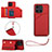 Custodia Lusso Pelle Cover YB2 per Huawei Honor X6a Rosso