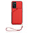 Custodia Lusso Pelle Cover YB2 per Oppo A16 Rosso