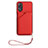 Custodia Lusso Pelle Cover YB2 per Oppo A17 Rosso