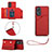 Custodia Lusso Pelle Cover YB2 per Oppo A18 Rosso