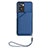 Custodia Lusso Pelle Cover YB2 per Oppo A57 4G Blu