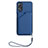 Custodia Lusso Pelle Cover YB2 per Oppo A58 5G Blu