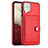 Custodia Lusso Pelle Cover YB2 per Samsung Galaxy M12 Rosso