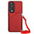 Custodia Lusso Pelle Cover YB3 per Huawei Honor 90 5G Rosso