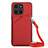 Custodia Lusso Pelle Cover YB3 per Huawei Honor X6a Rosso