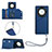 Custodia Lusso Pelle Cover YB3 per Huawei Honor X9a 5G Blu