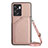 Custodia Lusso Pelle Cover YB3 per OnePlus Nord N300 5G Oro Rosa