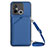 Custodia Lusso Pelle Cover YB3 per Xiaomi Poco C55 Blu