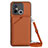 Custodia Lusso Pelle Cover YB3 per Xiaomi Poco C55 Marrone