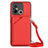 Custodia Lusso Pelle Cover YB3 per Xiaomi Poco C55 Rosso