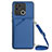 Custodia Lusso Pelle Cover YB3 per Xiaomi Redmi 10 India Blu