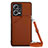 Custodia Lusso Pelle Cover YB3 per Xiaomi Redmi Note 12 Explorer Marrone