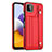 Custodia Lusso Pelle Cover YB4 per Samsung Galaxy A22s 5G Rosso