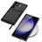 Custodia Lusso Pelle e Plastica Opaca Cover AC1 per Samsung Galaxy S21 Ultra 5G Nero