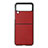 Custodia Lusso Pelle e Plastica Opaca Cover B07 per Samsung Galaxy Z Flip3 5G Rosso