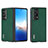 Custodia Lusso Pelle e Plastica Opaca Cover B20H per Huawei Honor Magic Vs2 5G Verde