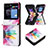 Custodia Lusso Pelle e Plastica Opaca Cover BF1 per Samsung Galaxy Z Flip5 5G Multicolore