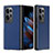 Custodia Lusso Pelle e Plastica Opaca Cover BH14 per Oppo Find N2 5G Blu