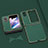 Custodia Lusso Pelle e Plastica Opaca Cover BH14 per Oppo Find N2 Flip 5G Verde