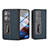 Custodia Lusso Pelle e Plastica Opaca Cover BH4 per Oppo Find N2 5G Blu