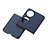 Custodia Lusso Pelle e Plastica Opaca Cover BH5 per Huawei P60 Pocket Blu