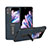 Custodia Lusso Pelle e Plastica Opaca Cover BH9 per Oppo Find N2 Flip 5G Blu