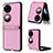 Custodia Lusso Pelle e Plastica Opaca Cover BY1 per Huawei P60 Pocket Rosa