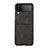 Custodia Lusso Pelle e Plastica Opaca Cover C07 per Samsung Galaxy Z Flip4 5G Nero