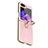 Custodia Lusso Pelle e Plastica Opaca Cover GS1 per Samsung Galaxy Z Flip5 5G Oro Rosa