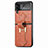 Custodia Lusso Pelle e Plastica Opaca Cover L05 per Samsung Galaxy Z Flip3 5G Arancione