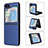 Custodia Lusso Pelle e Plastica Opaca Cover LZ3 per Samsung Galaxy Z Flip5 5G Blu