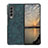 Custodia Lusso Pelle e Plastica Opaca Cover R07 per Samsung Galaxy Z Fold4 5G Blu
