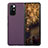 Custodia Lusso Pelle e Plastica Opaca Cover S10 per Xiaomi Mix Fold 5G Viola