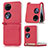 Custodia Lusso Pelle e Plastica Opaca Cover SD1 per Huawei P60 Pocket Rosso