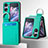 Custodia Lusso Pelle e Plastica Opaca Cover SD12 per Oppo Find N2 Flip 5G Verde