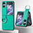 Custodia Lusso Pelle e Plastica Opaca Cover SD8 per Oppo Find N2 Flip 5G Verde