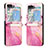 Custodia Lusso Pelle e Plastica Opaca Cover YB1 per Samsung Galaxy Z Flip5 5G Rosa Caldo