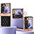 Custodia Lusso Pelle e Plastica Opaca Cover ZL3 per Oppo Find N2 Flip 5G Nero