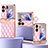 Custodia Lusso Pelle e Plastica Opaca Cover ZL3 per Oppo Find N2 Flip 5G Oro Rosa