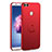 Custodia Plastica Rigida Cover Opaca con Anello Supporto A01 per Huawei P Smart Rosso