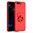 Custodia Plastica Rigida Cover Opaca con Anello Supporto A01 per Huawei P10 Rosso