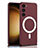 Custodia Plastica Rigida Cover Opaca con Mag-Safe Magnetic AC1 per Samsung Galaxy S22 5G Rosso