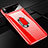 Custodia Plastica Rigida Cover Opaca con Magnetico Anello Supporto A01 per Apple iPhone XR Rosso